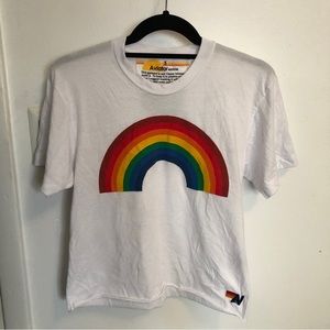 aviator nation rainbow boyfriend tee